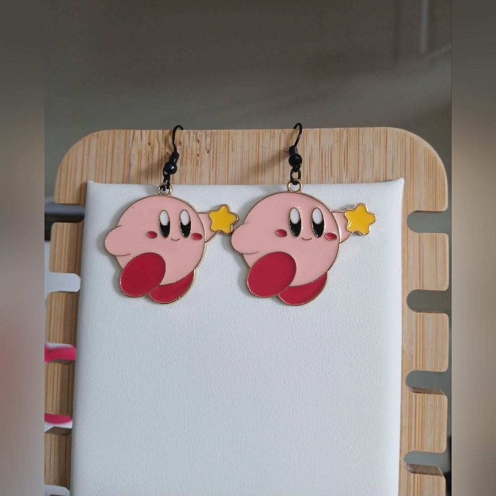 2/$14 New!  Kirby Earrings Anime Cute Girls Womens
